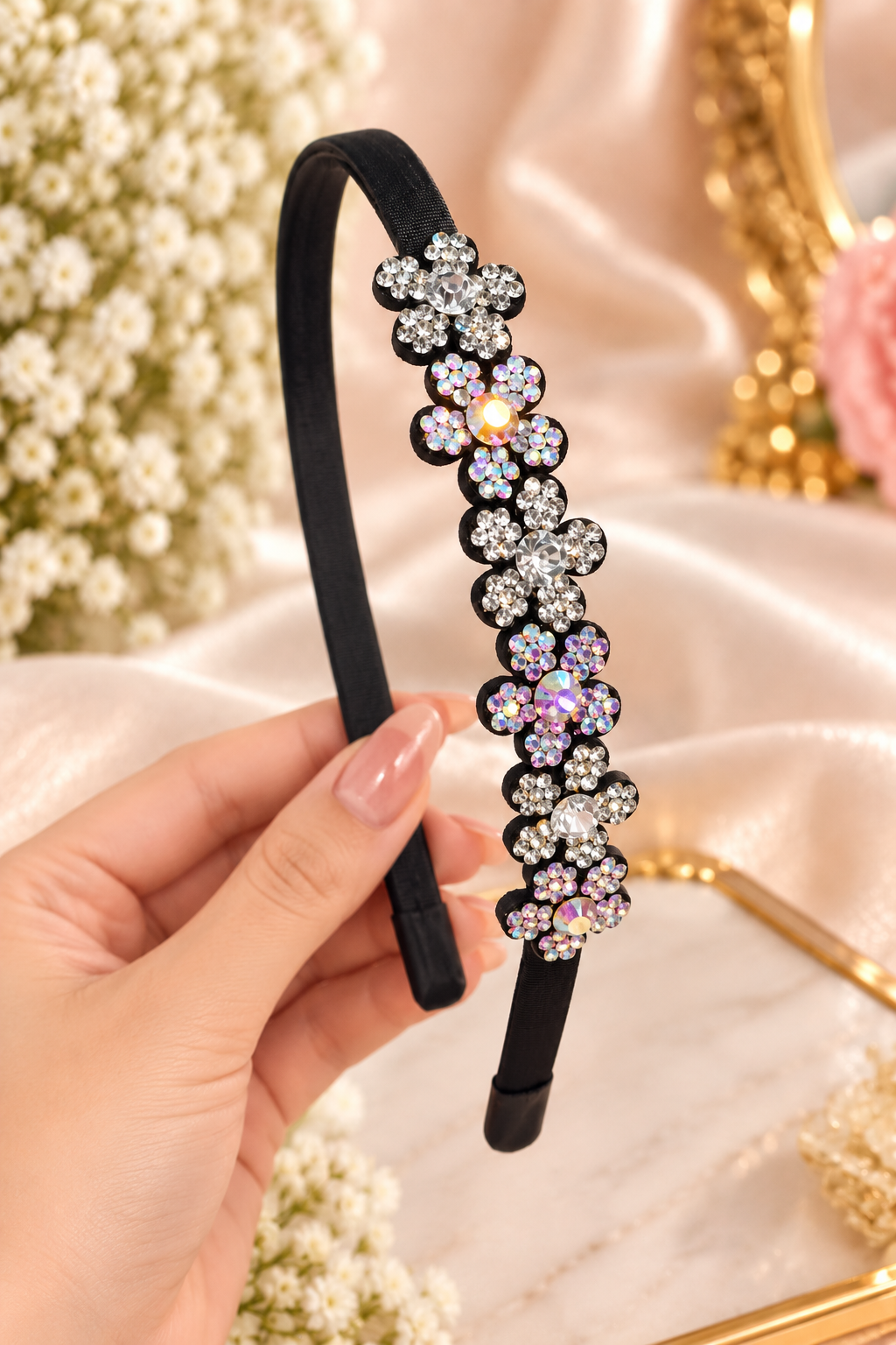 Floral Stone Headband