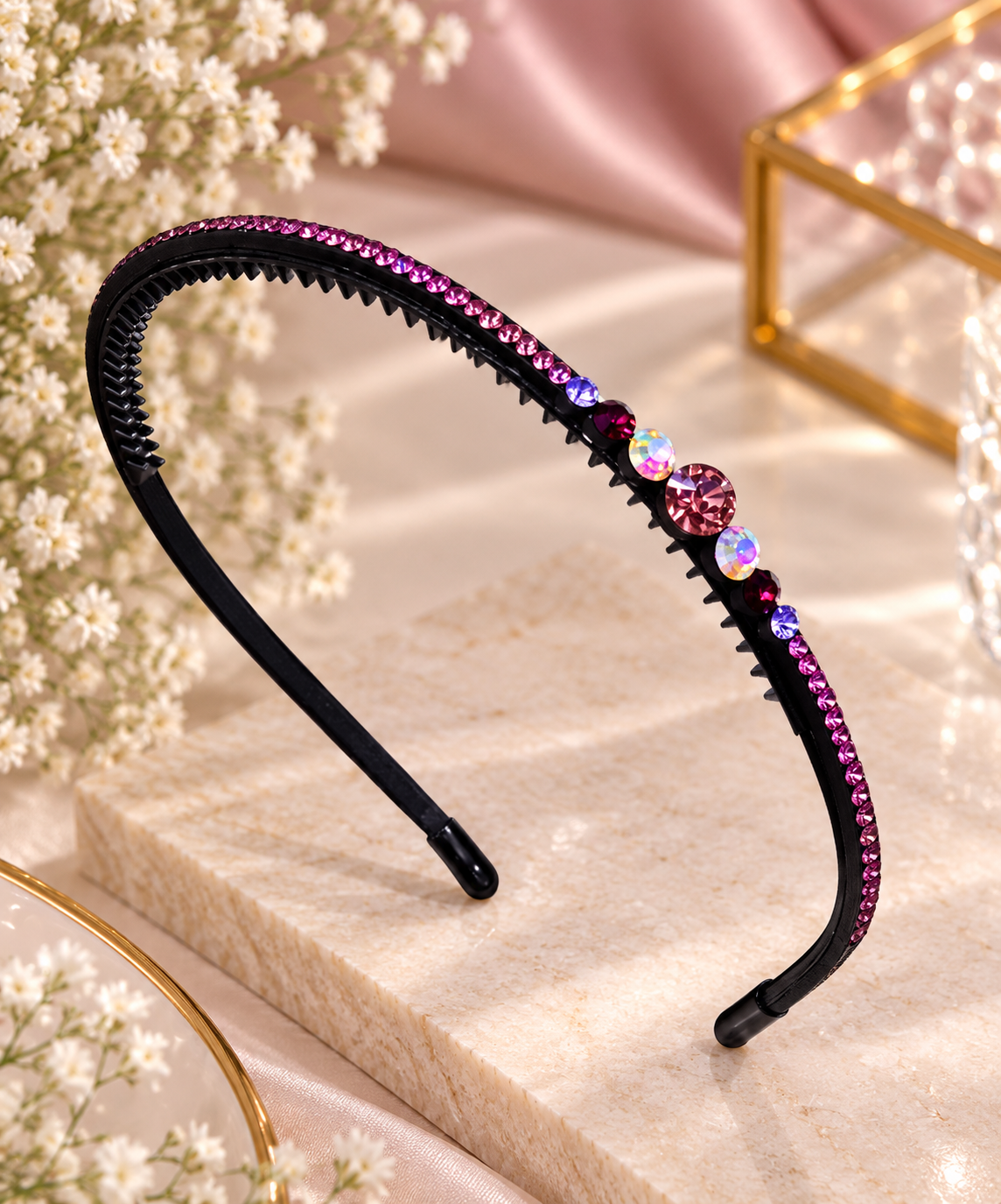 Pink Stone Headband