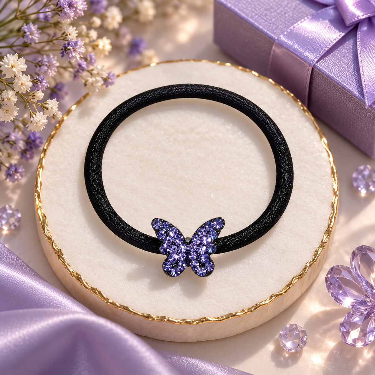 Purple Butterfly Hair Tie
