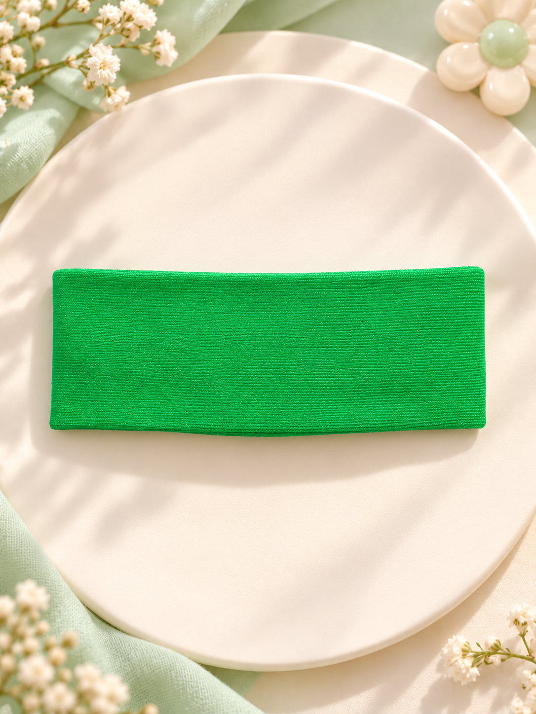 Mint Green Checkered Bow Hair Pin