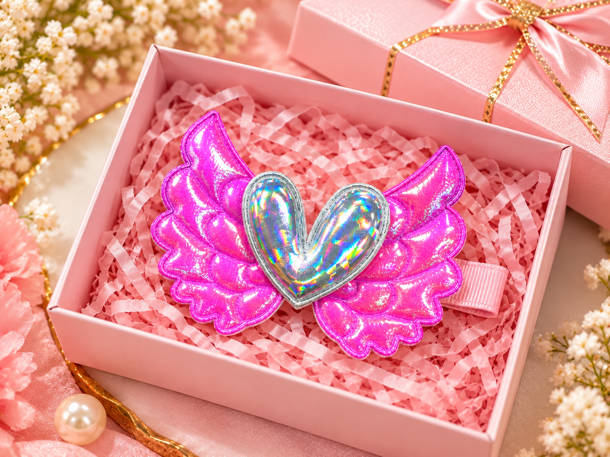 ink Wing Heart Kids Hair Pin