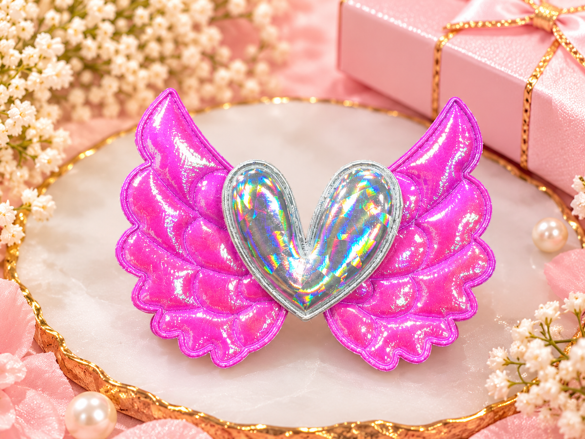 ink Wing Heart Kids Hair Pin