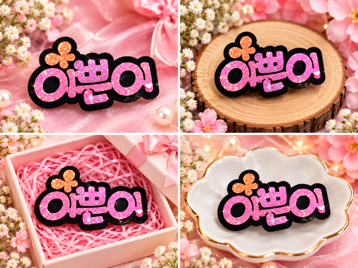 Korean Letter Hair Pin