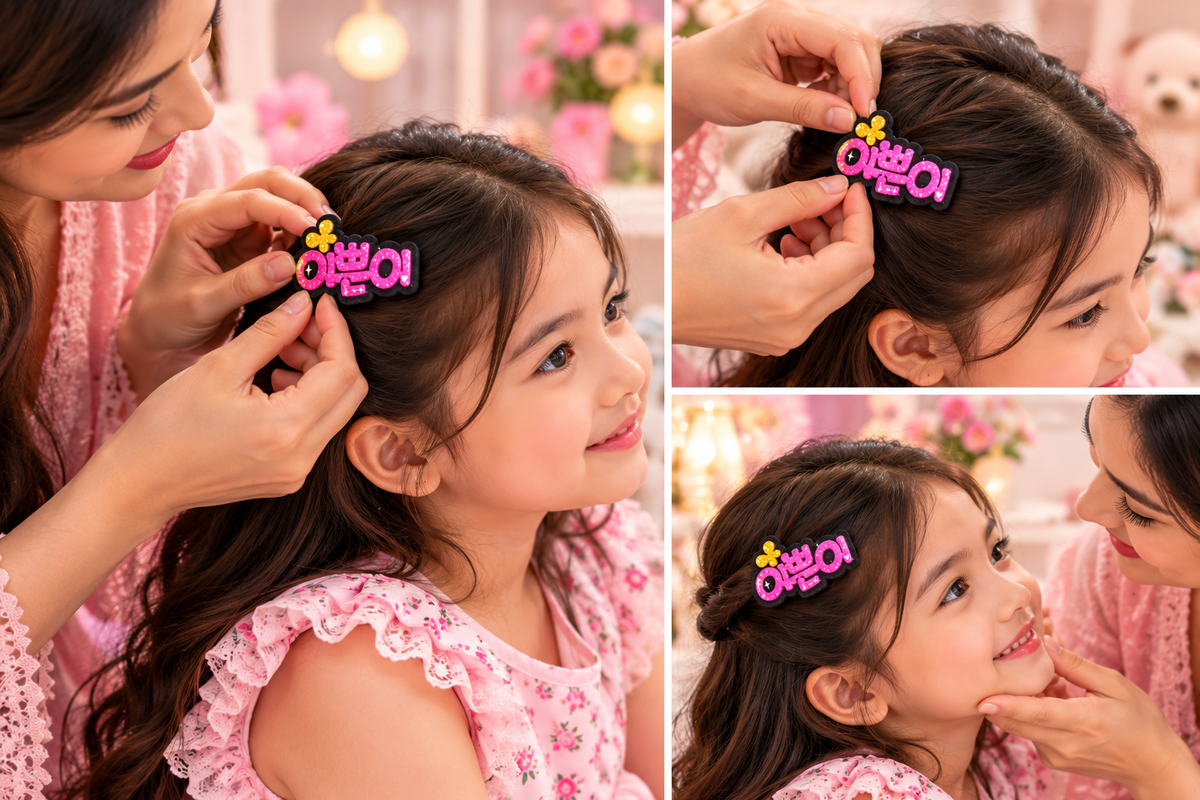 Korean Letter Hair Pin