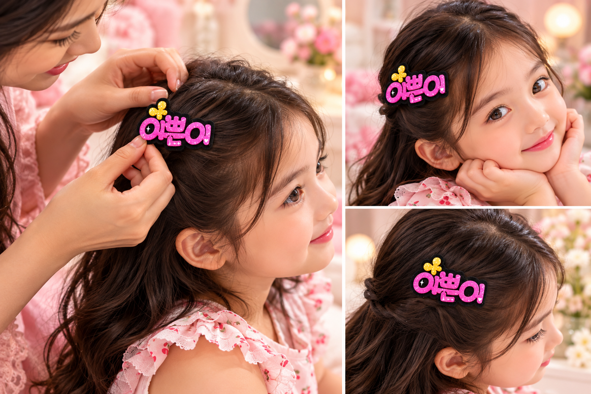 Korean Letter Hair Pin