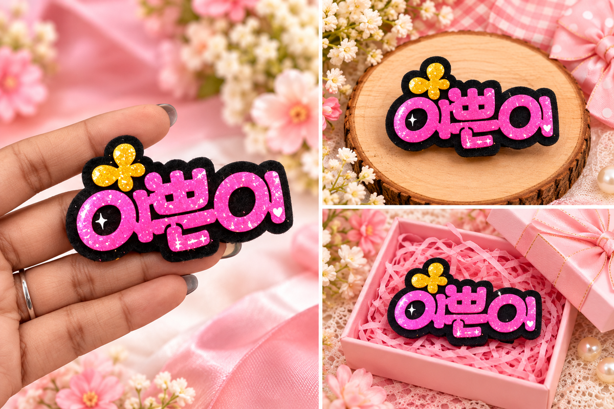 Korean Letter Hair Pin
