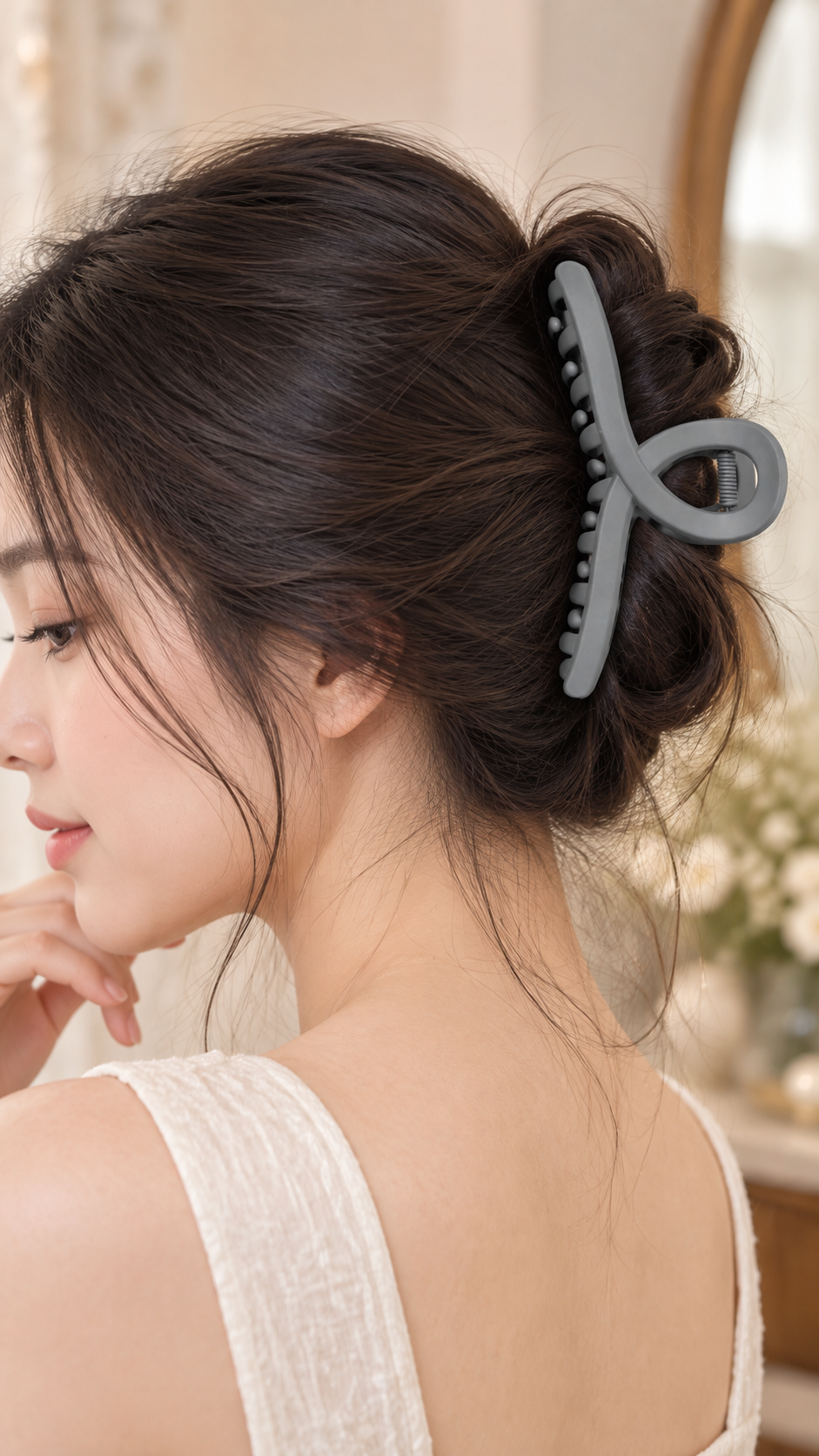 Dark Grey Hair Claw Clip