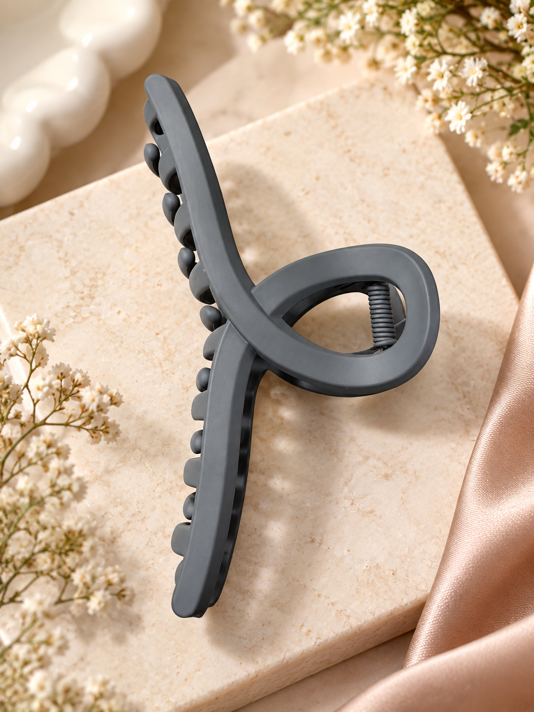 Dark Grey Hair Claw Clip