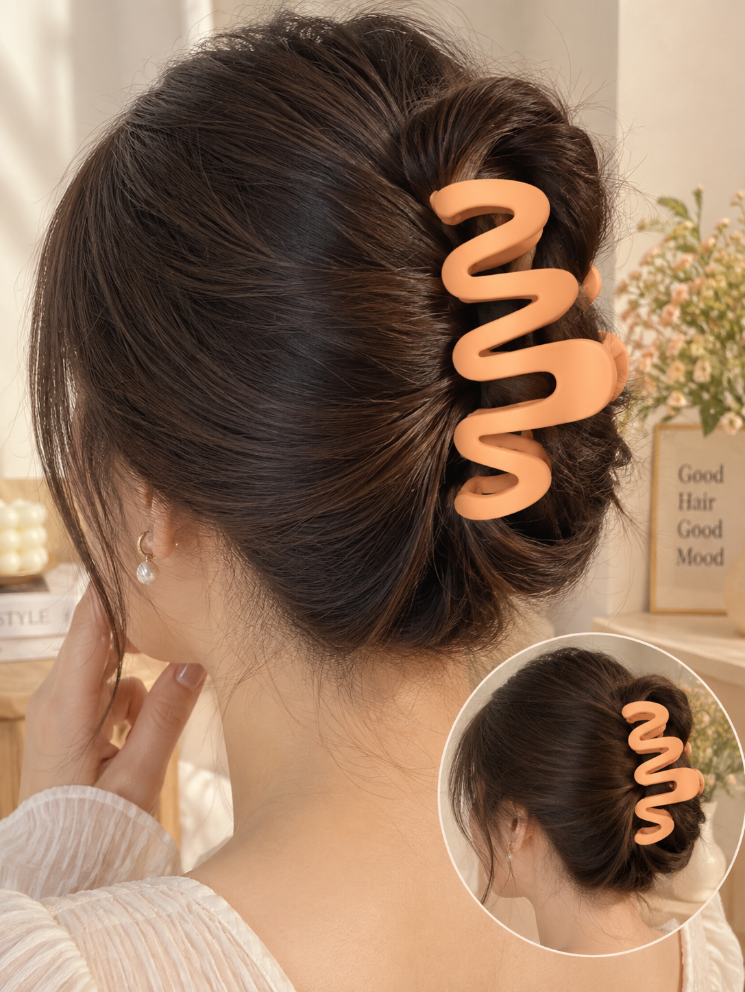 Orange Hair Claw Clip