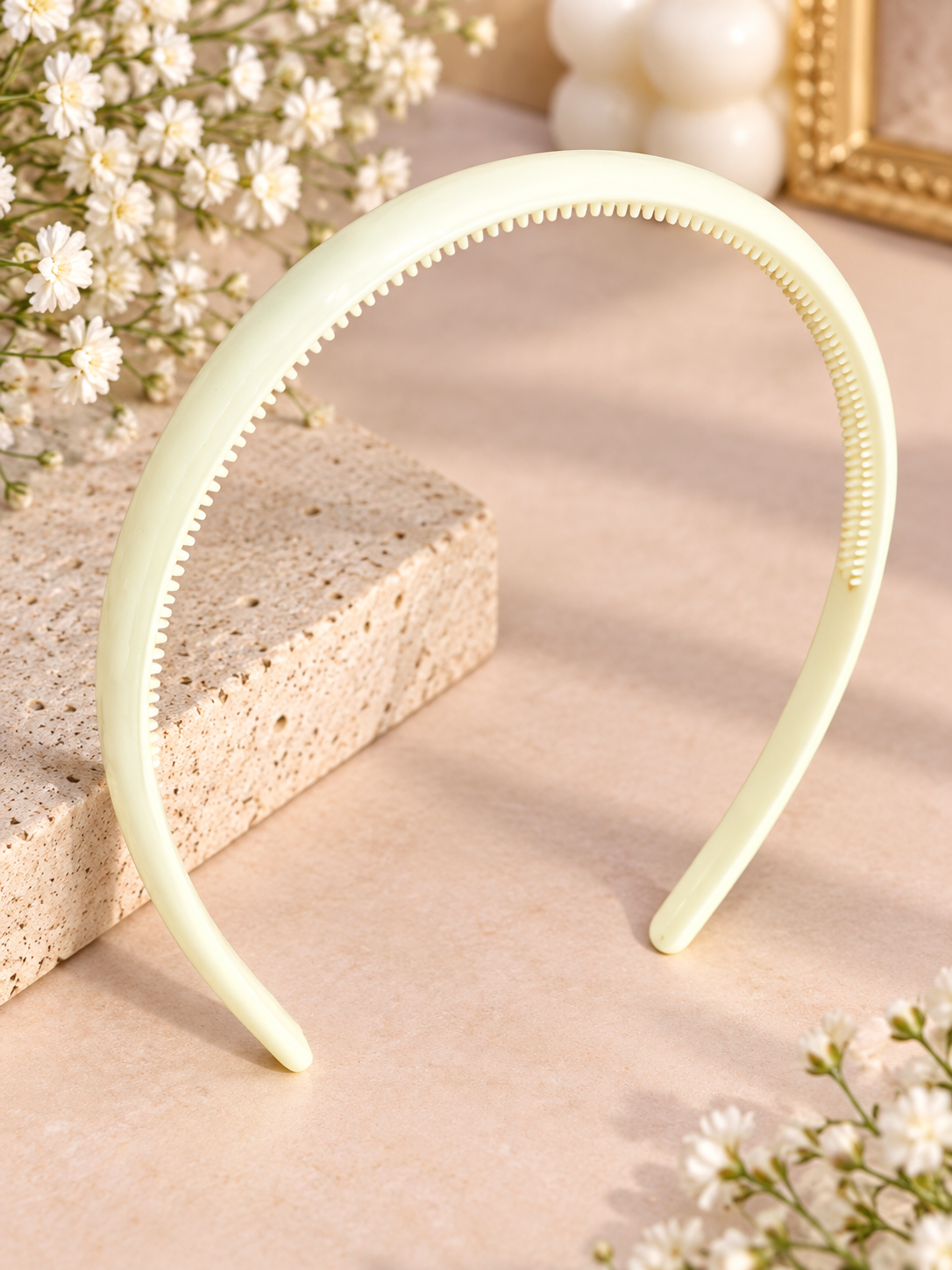 Light Yellow Plain Hair Band