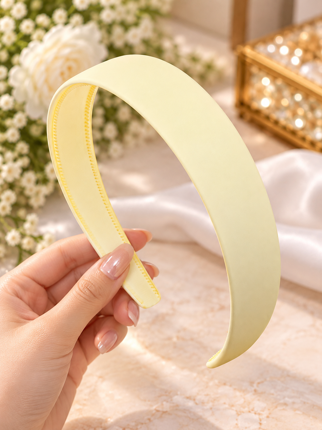 Light Yellow Wide Hair Band