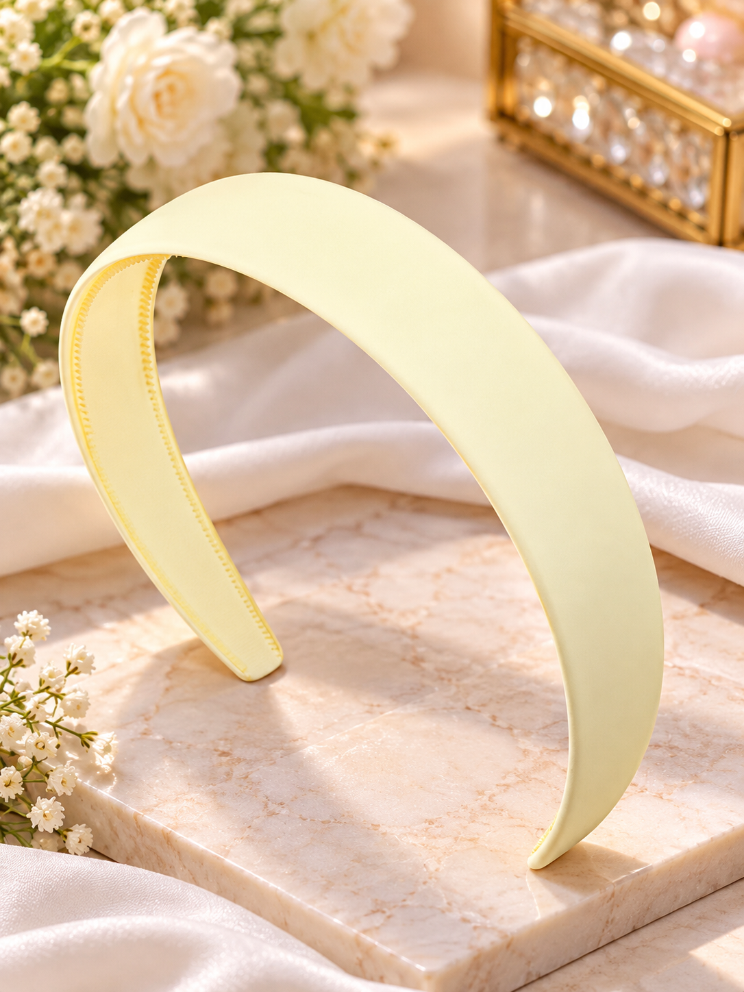 Light Yellow Wide Hair Band