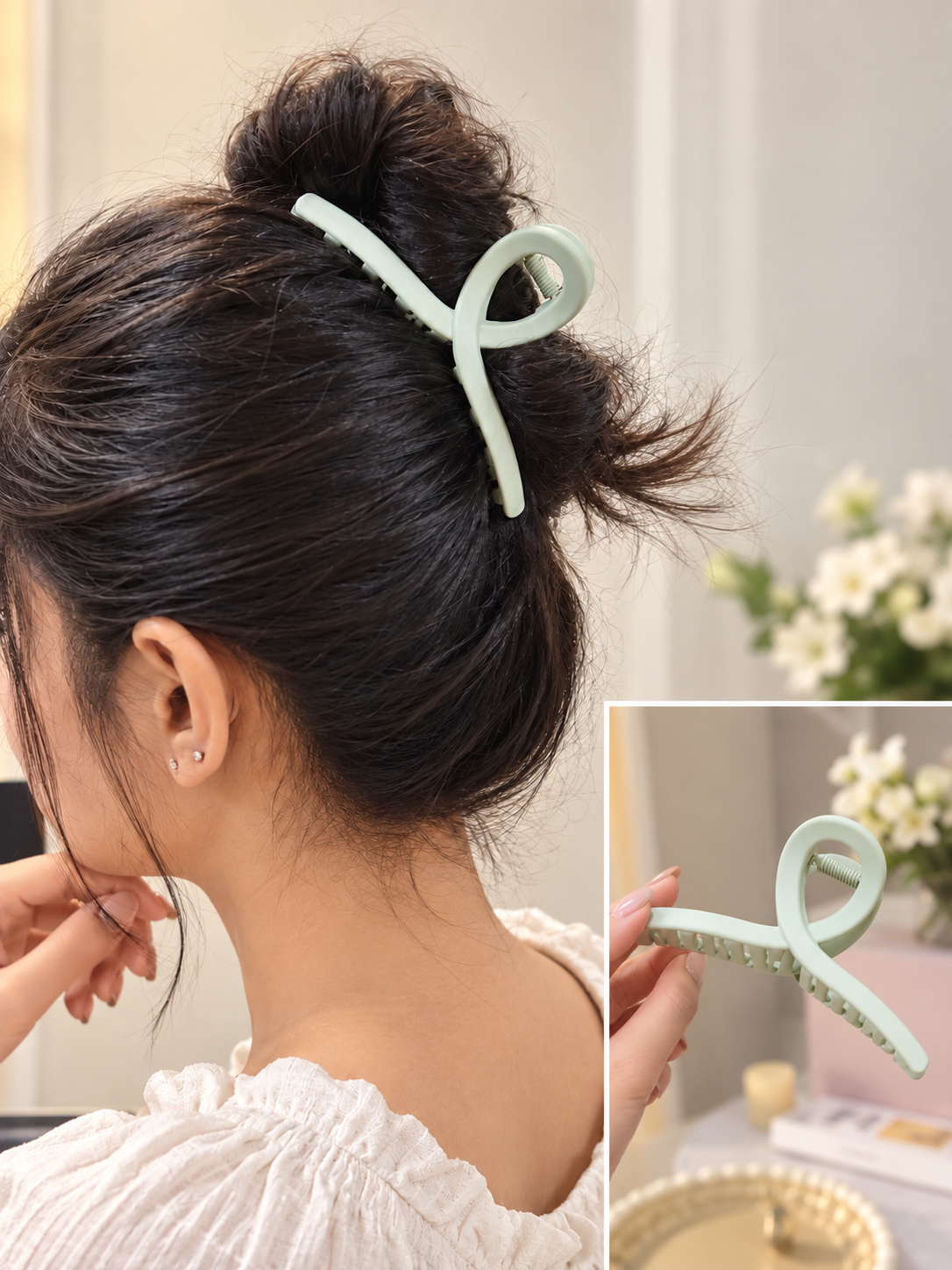Mint Green Hair Claw Clip