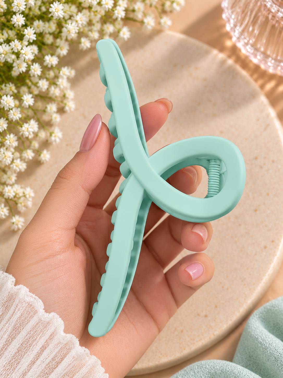 Pastel Blue Hair Claw Clip