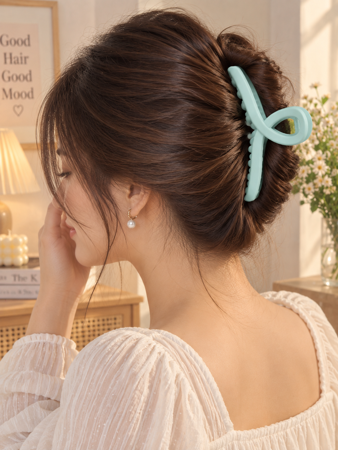 Pastel Blue Hair Claw Clip