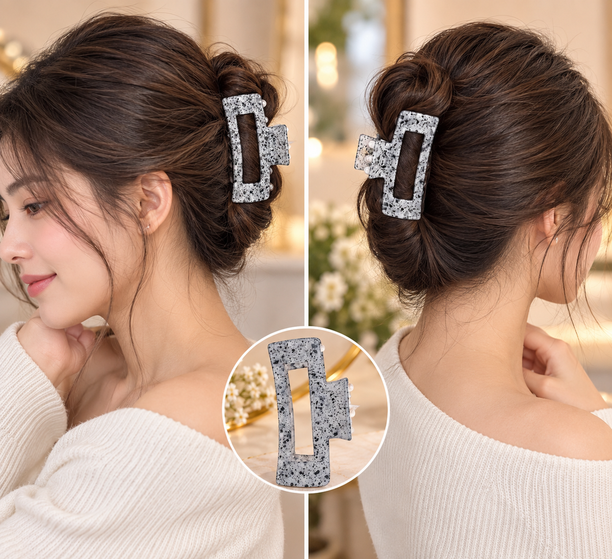 Stylish Geometric Hair Clutcher