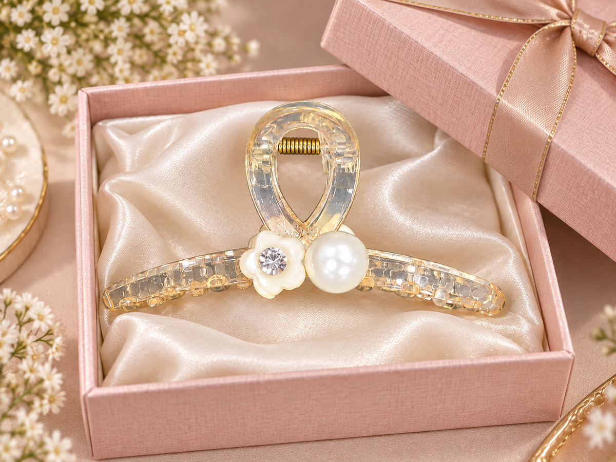 Pearl Flower Hair Clutcher