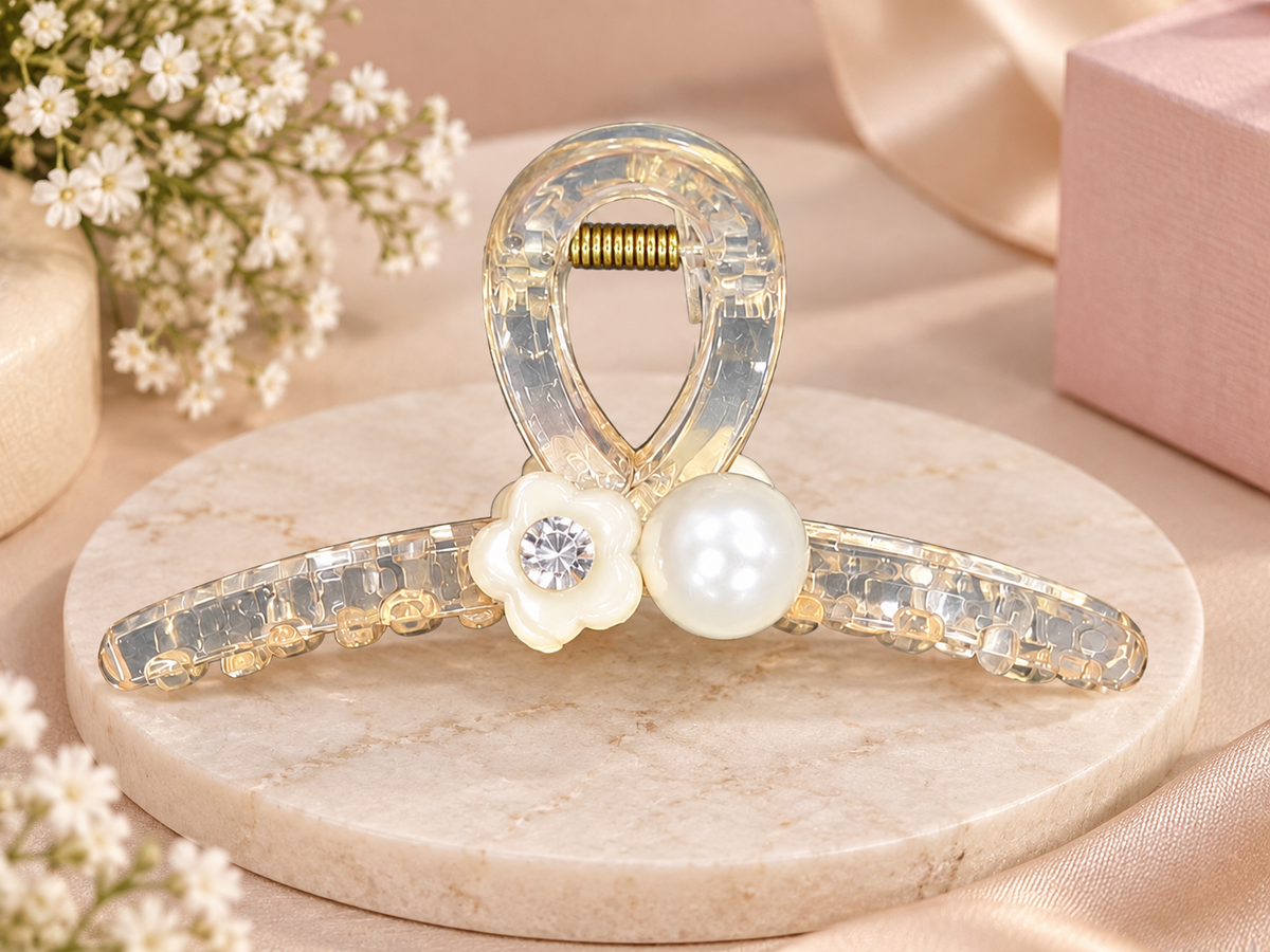Pearl Flower Hair Clutcher
