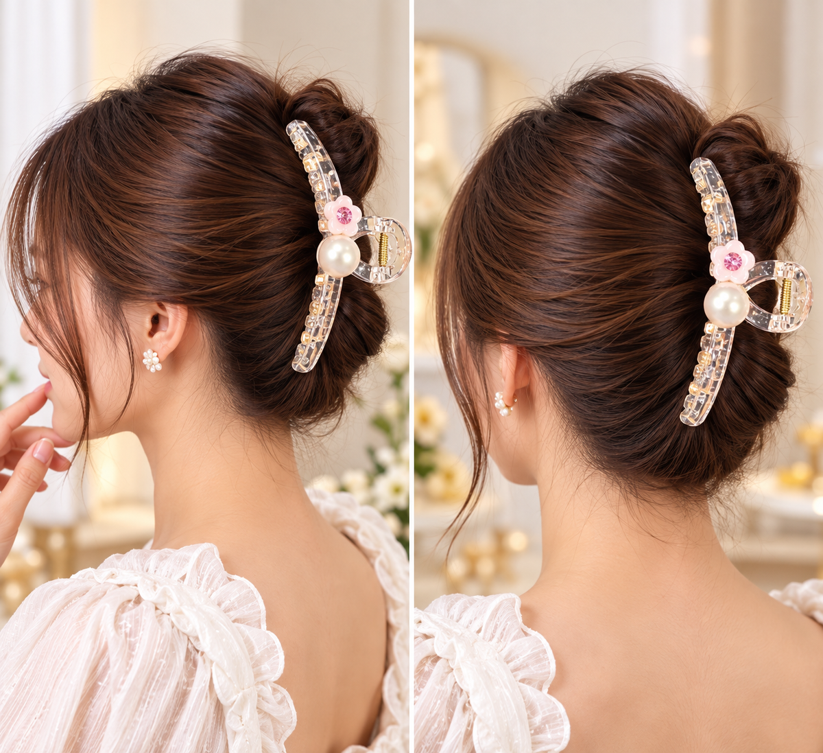 Pearl Flower Hair Clutcher