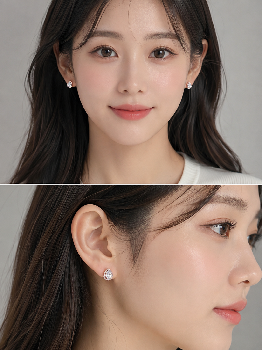 Elegant Teardrop Crystal Stud Earrings for Women