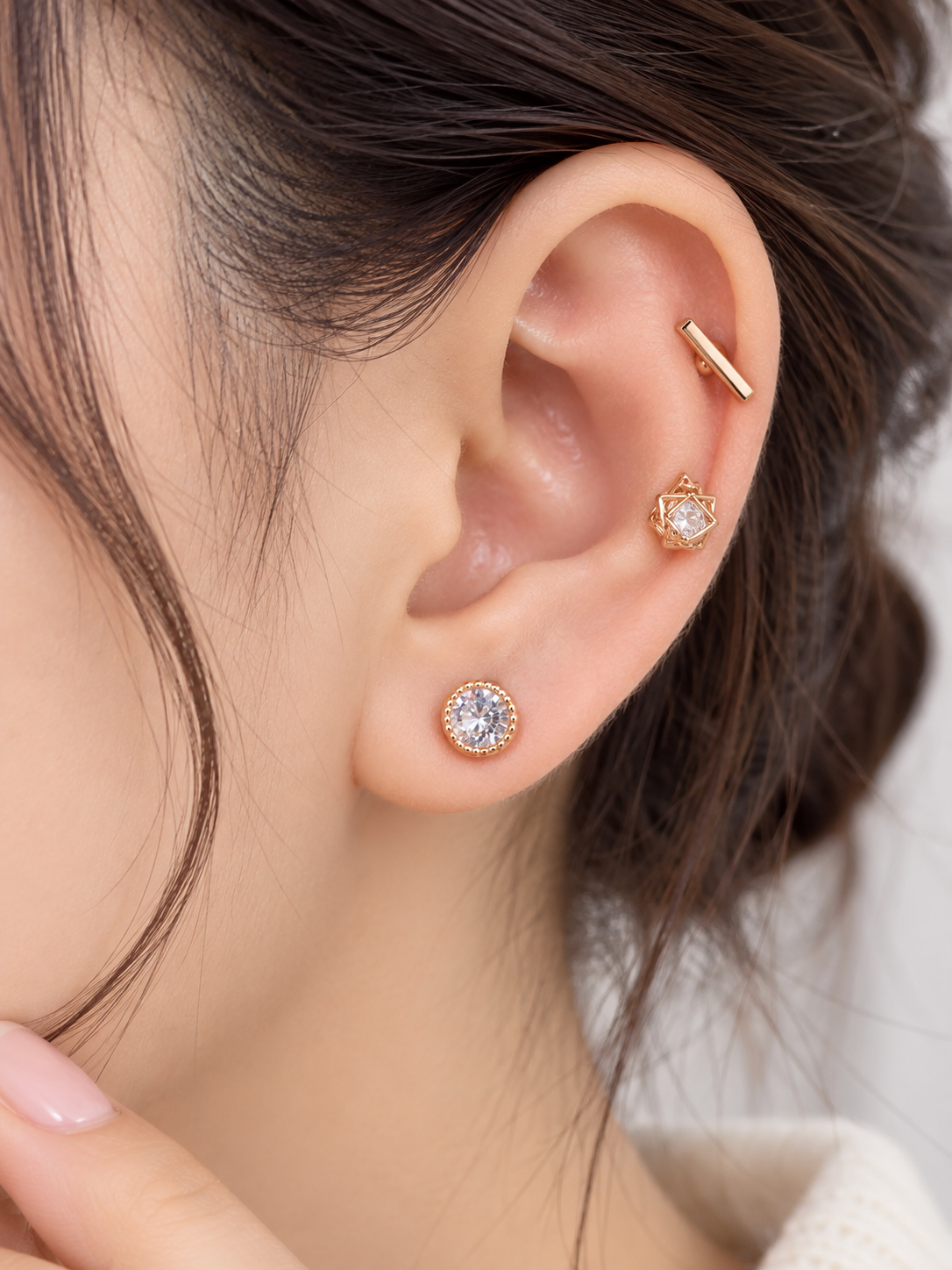 Rose Gold 6-Piece Mixed Design Piercing Set