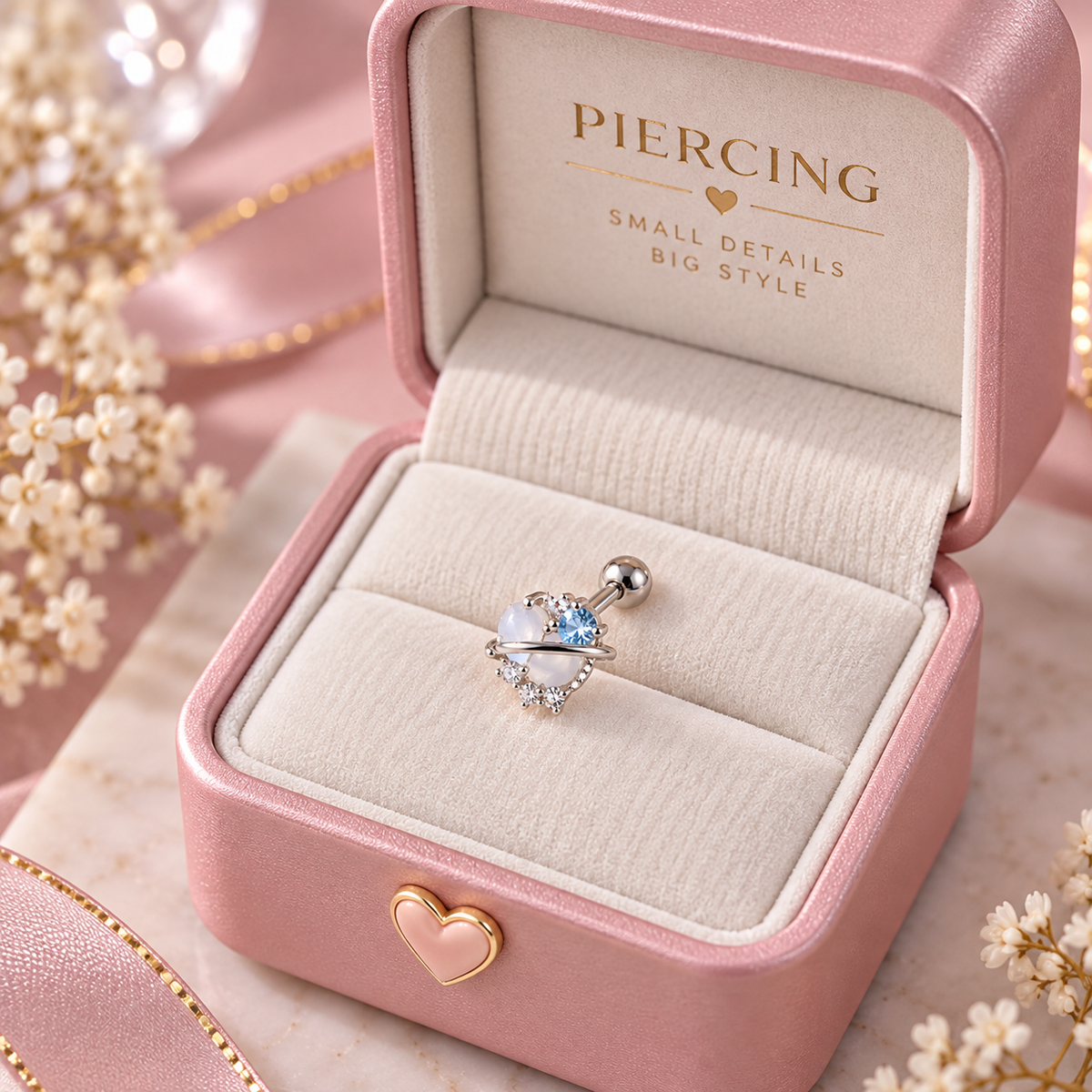 Silver Planet Design Piercing Stud