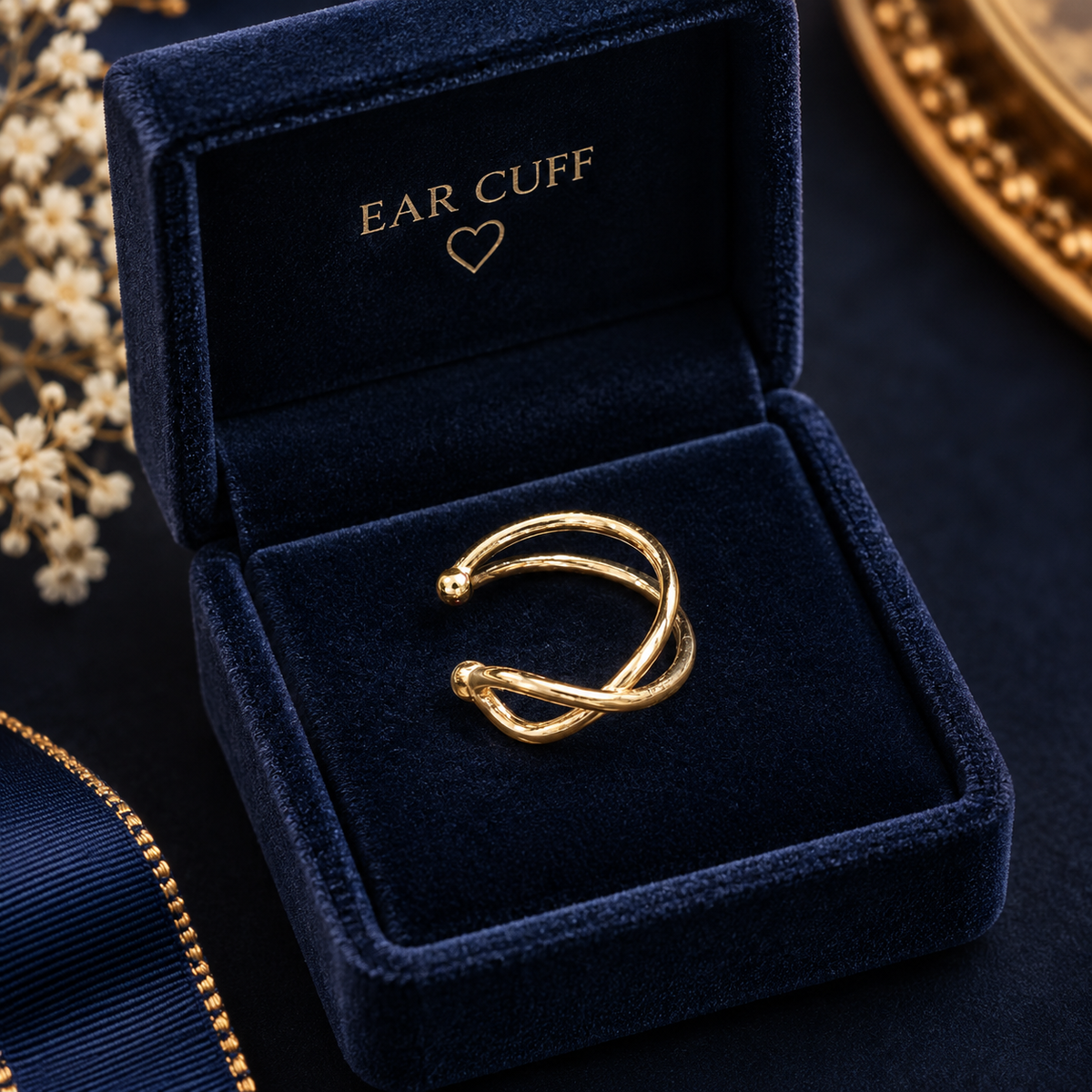 Gold Double Loop Ear Cuff