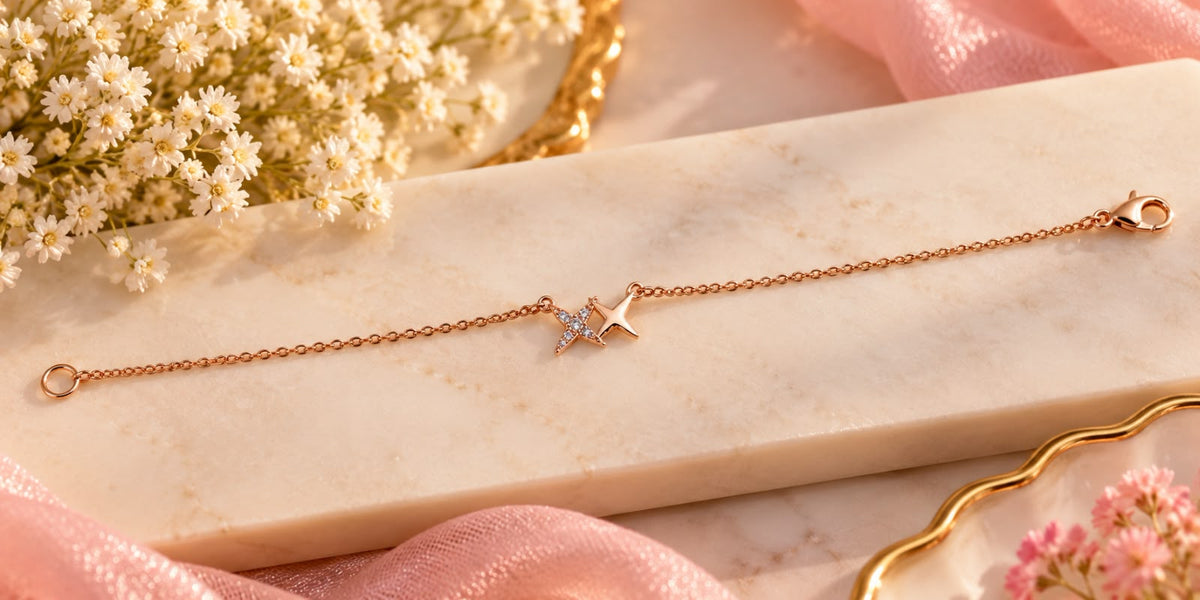 Rose Gold Double Star Bracelet