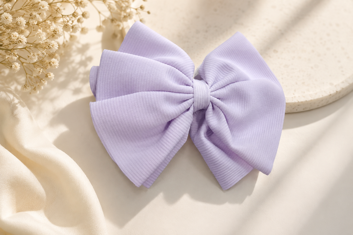 Lavender Bow Hair Clip