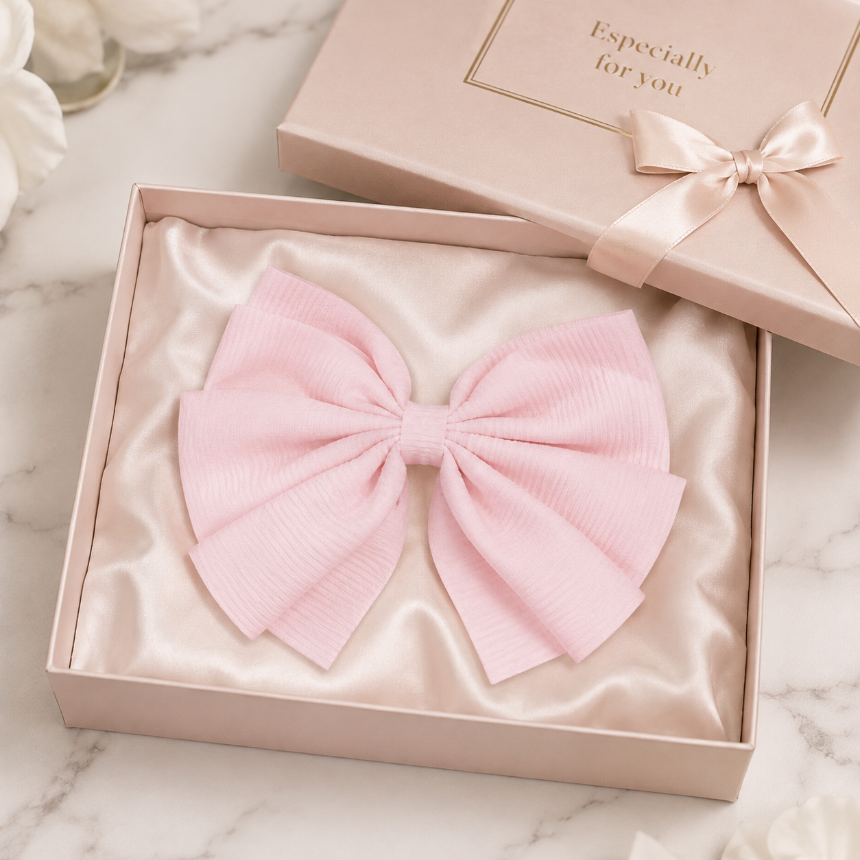 Pink Bow Hair Clip