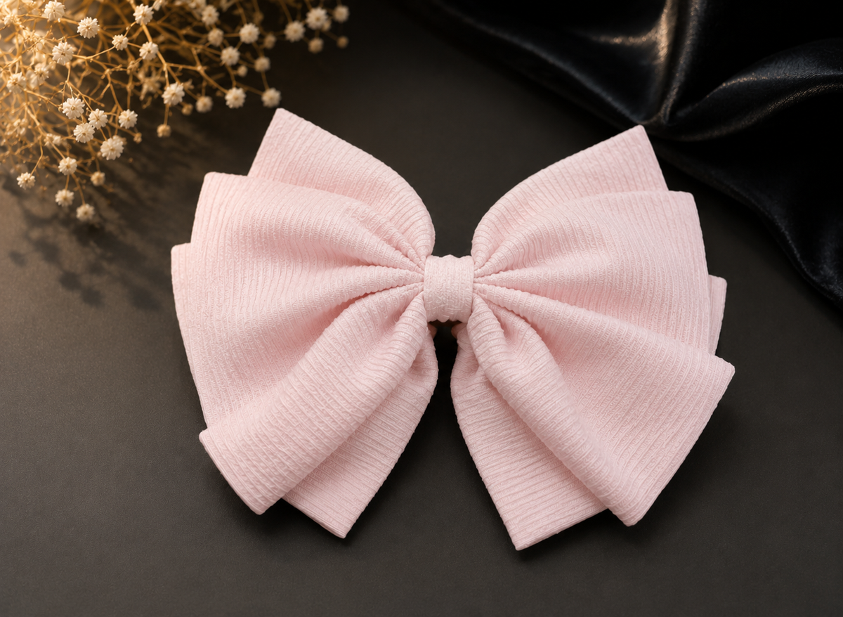 Pink Bow Hair Clip