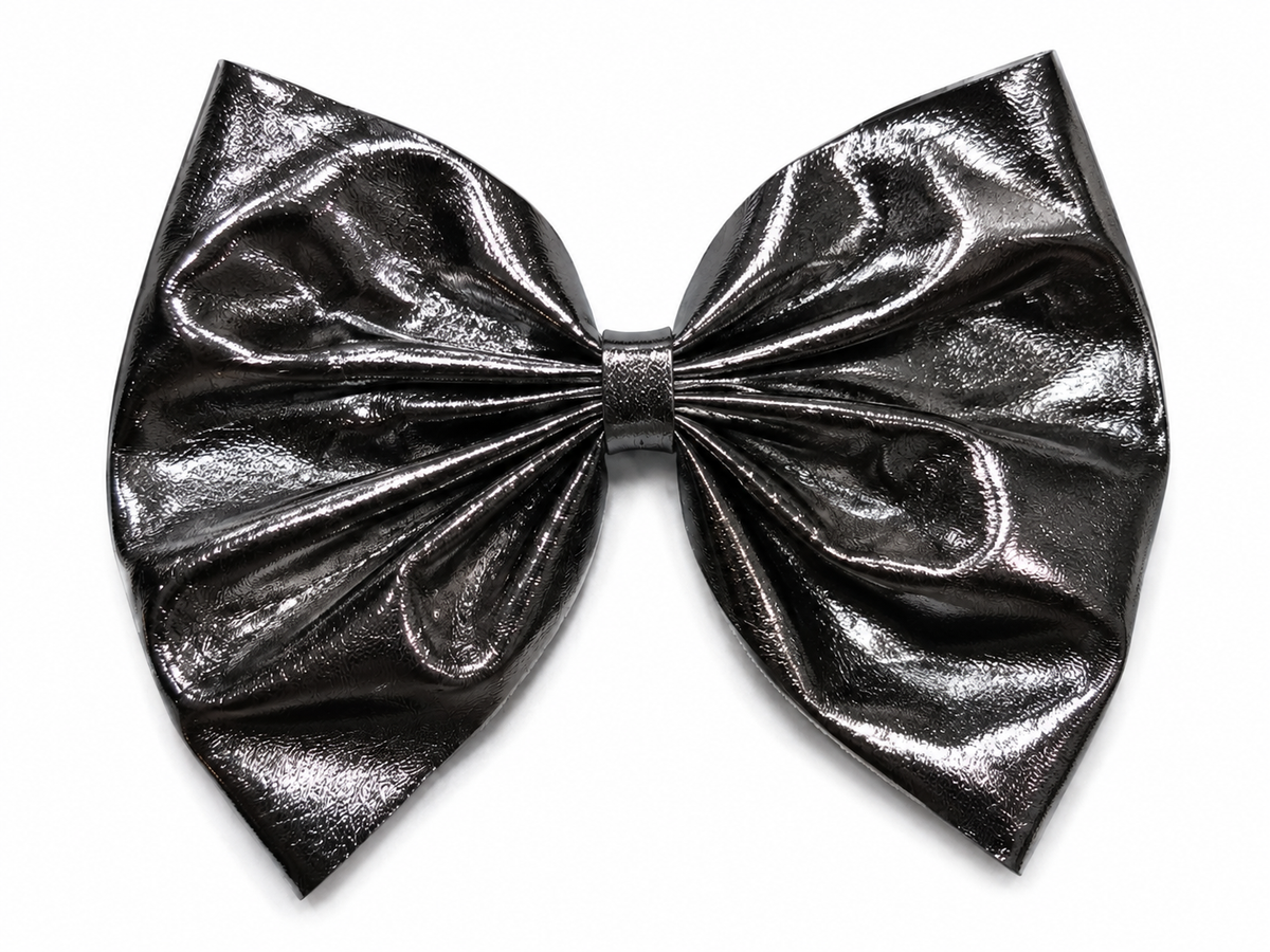 Black Metallic Bow Hair Clip for Women & Girls