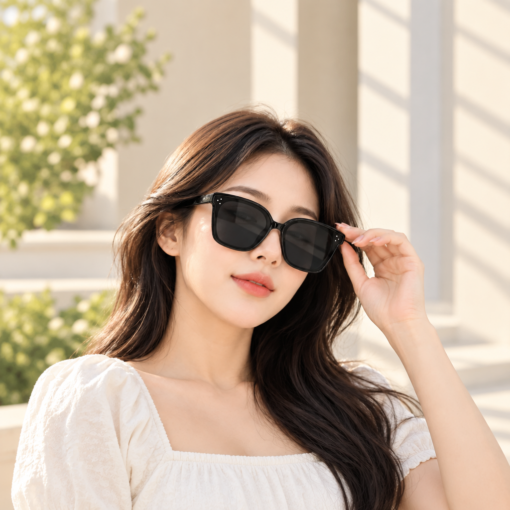 Black Oversized Square Frame Sunglasses