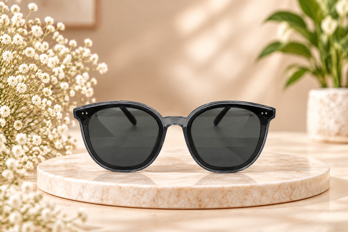 Black Oversized Square Frame Sunglasses