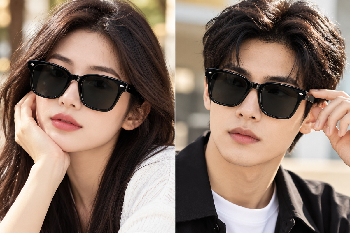 Black Classic Square Sunglasses