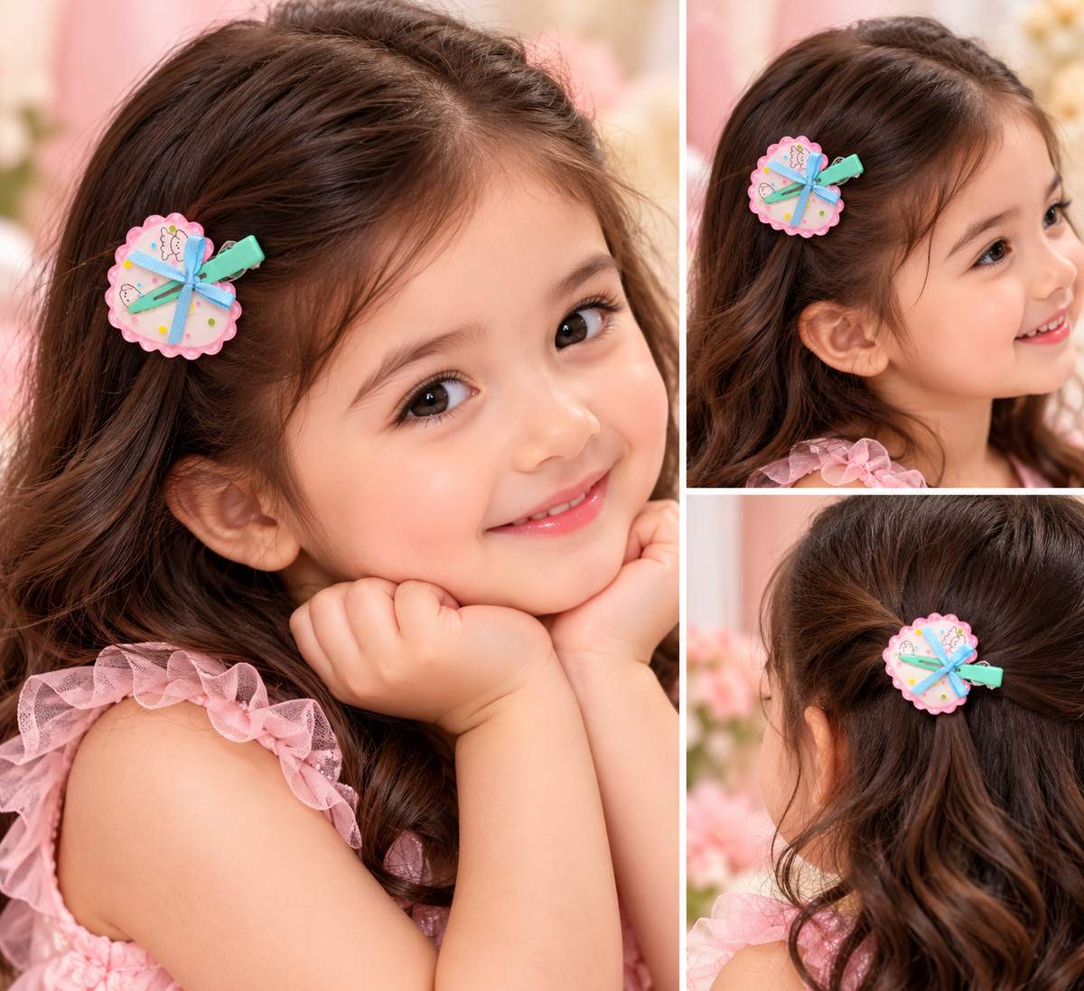 Blue Bow Cartoon Kids Hair Pin