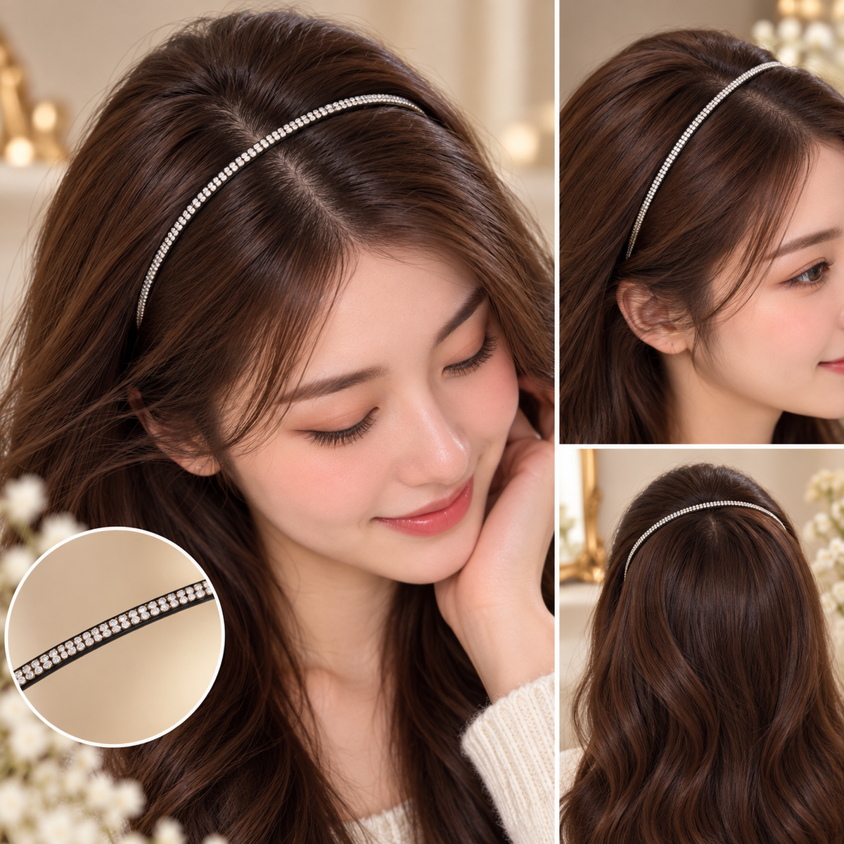 Silver Stone Headband