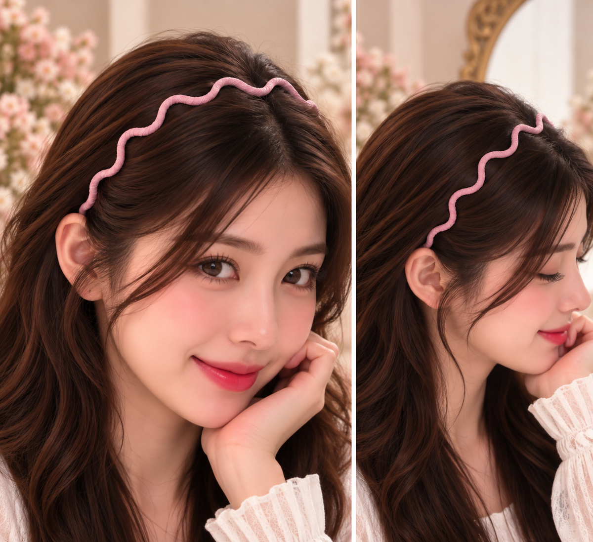 Pink Wavy Hair Band
