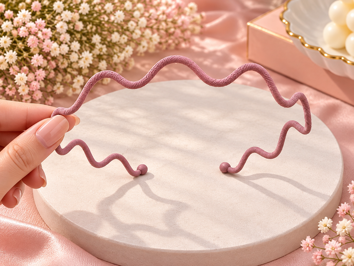Pink Wavy Hair Band