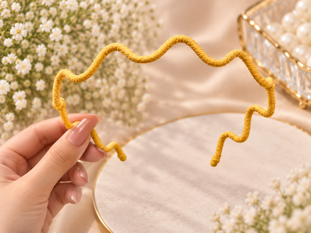 Yellow Wavy Hair Band