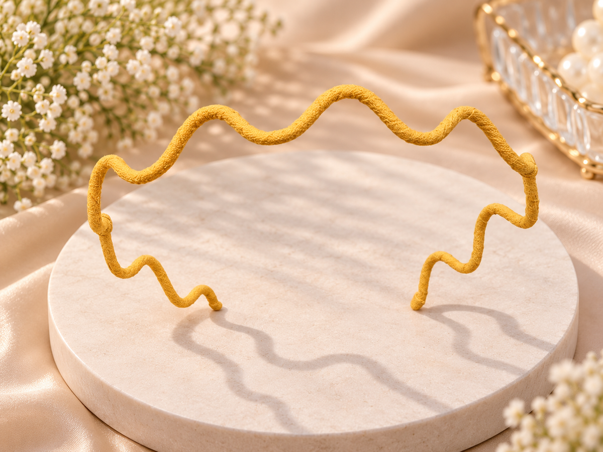Yellow Wavy Hair Band