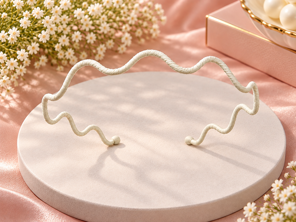 White Wavy Hair Band