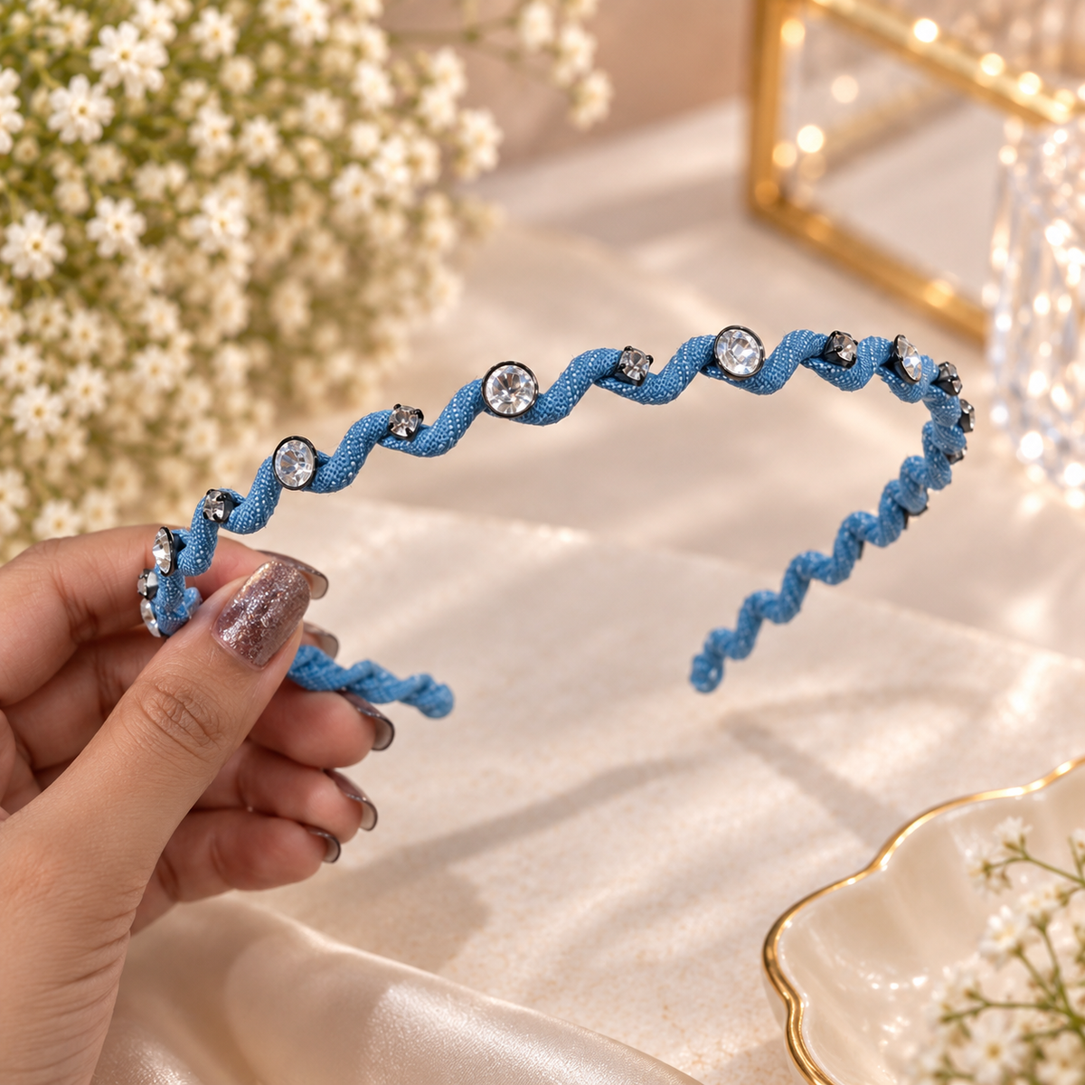 Blue Stone Headband