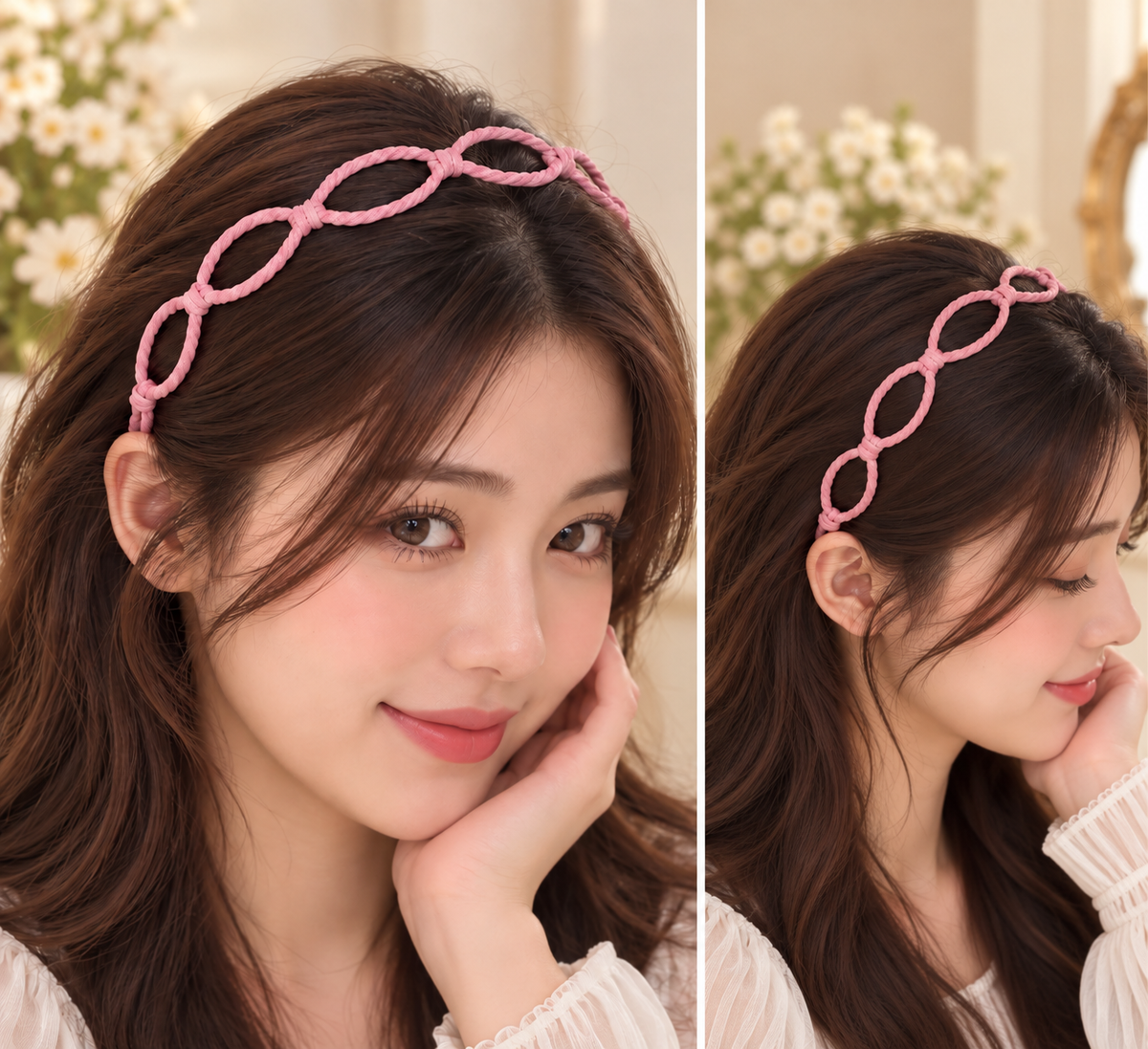 Pink Loop Design Hair Band