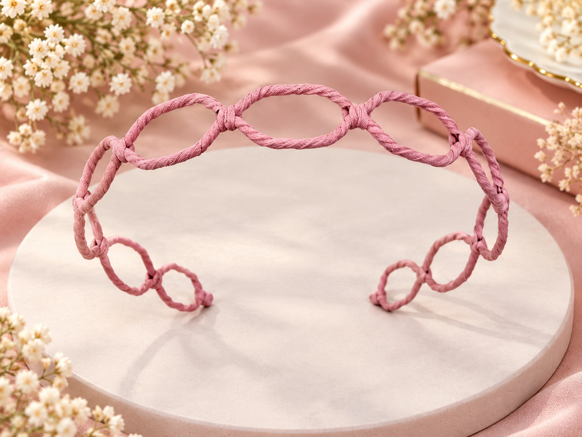 Pink Loop Design Hair Band