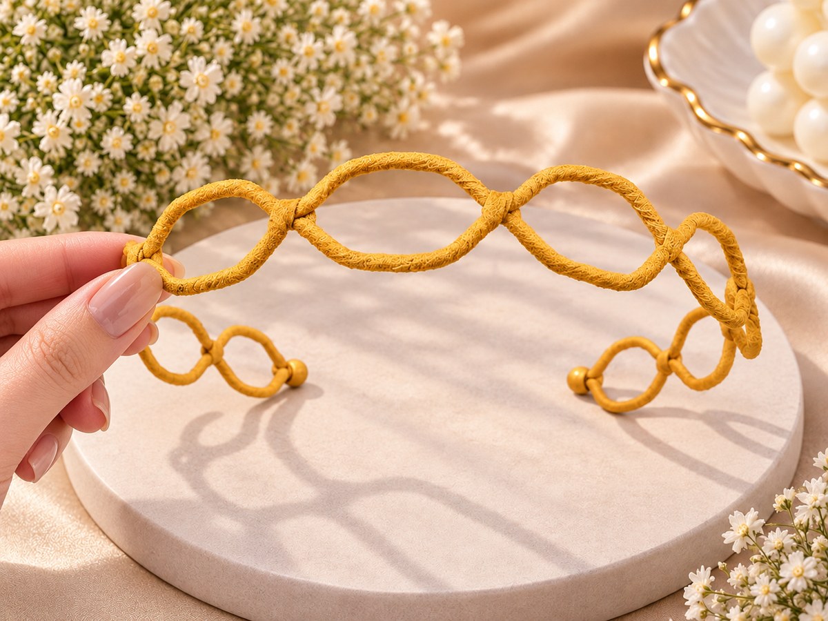 Mustard Yellow Loop Design Hair Band