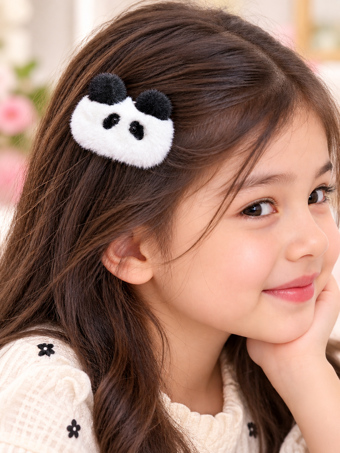 Cute Panda Furry Hair Tie