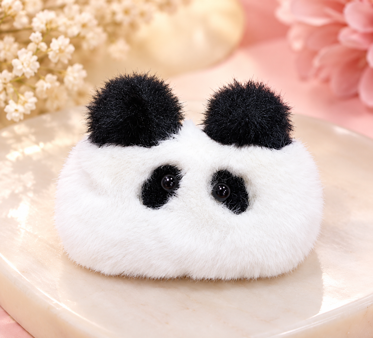 Cute Panda Furry Hair Tie