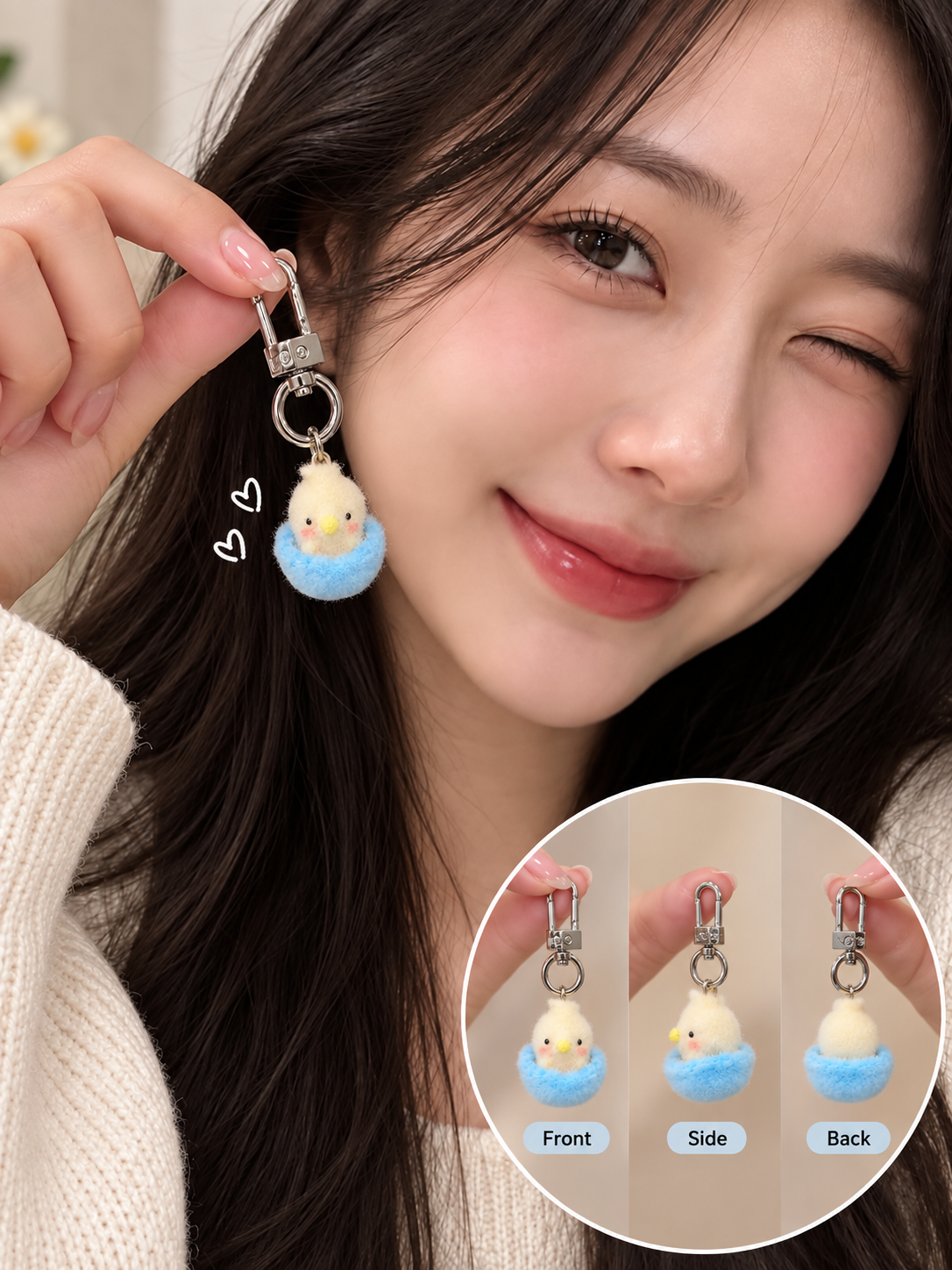 Bird Keychain for Bag & Keys