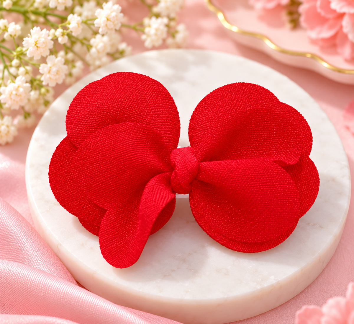 Red Bow Kids Hair Pin